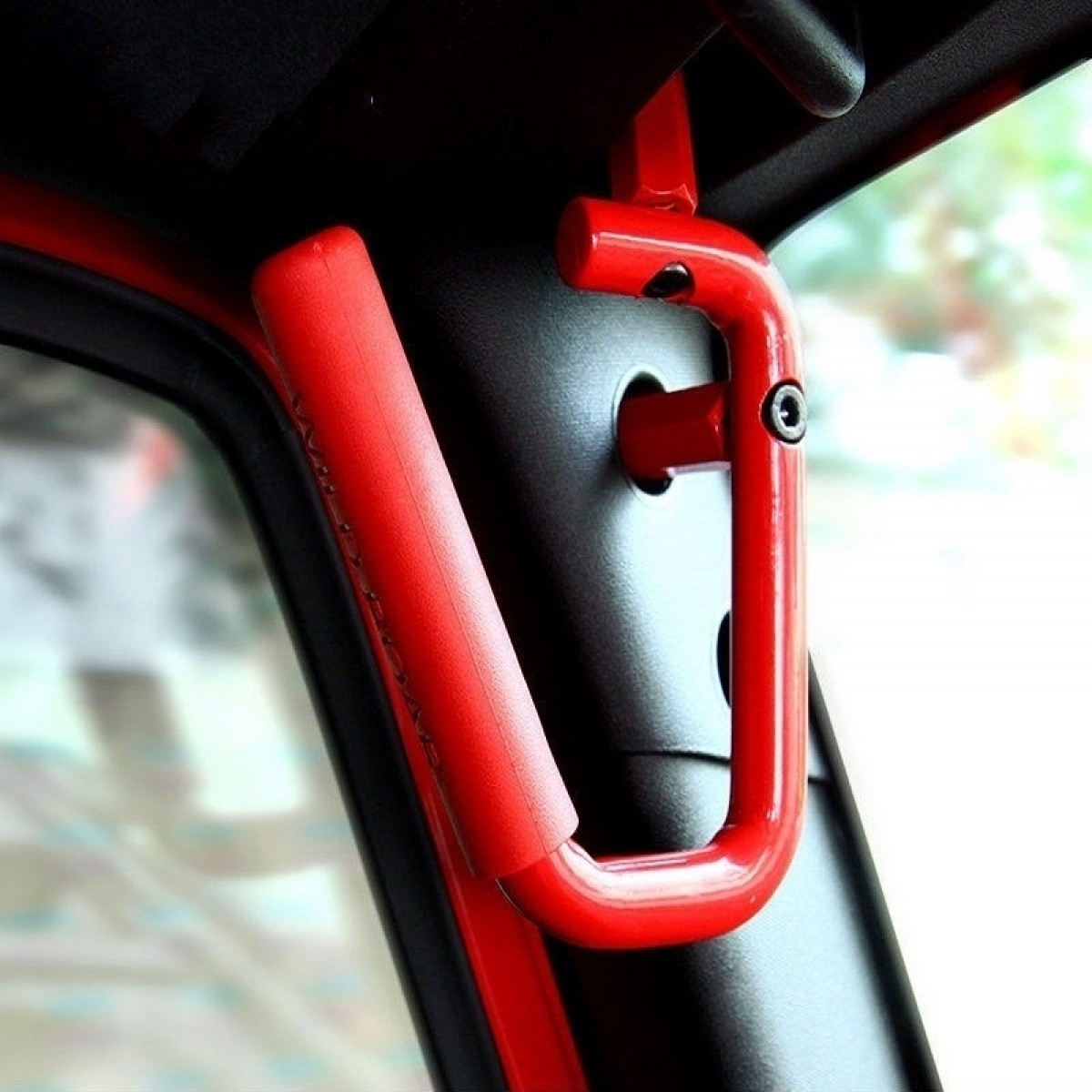 Allinoneparts Red Grab Bar Front Grab Handle for Jeep JK JKU Wrangler Unlimited Accessories 2 & 4 Door 2007-2018 