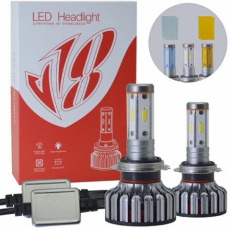 V18 Led Headlight Replacement Bulbs Suits Jeep, Patrol, Landcrusier