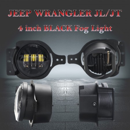 Jeep Wrangler JL/JT GLADIATOR 4-inch Fog Light - LED BLACK