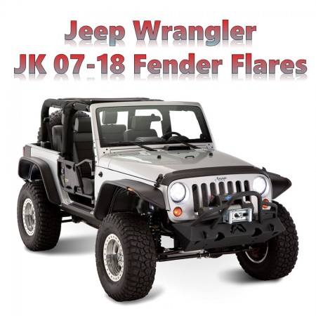 Jeep Wrangler JK Widebody 2007-2018 Wheel Arch Black Fender Flares ABS Off Road Kit