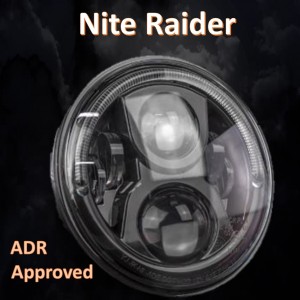 7" HEADLIGHT   NITE RAIDER "ADR E9 DOT" Approved