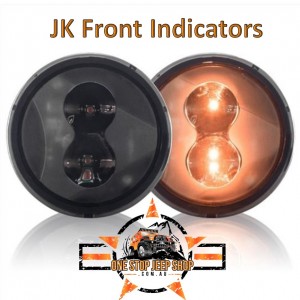 Jeep Wrangler JK Dark Smoked Front Indicator Lights