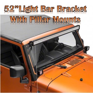 Jeep Wrangler JK  2007-2018    52" Light Bar Bracket with pillar mounts  - Brahman Series